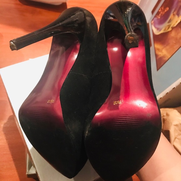 Jessica Simpson Parigi kid suede black heels - Picture 3 of 3